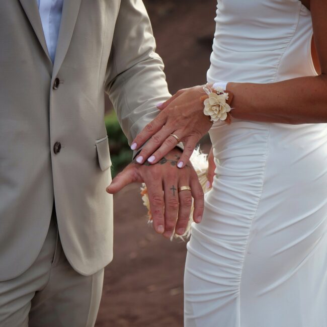 Échanges d'alliances mariage