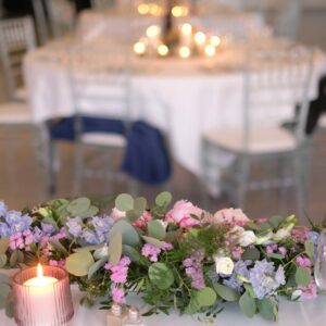 Grand photophore strié rose