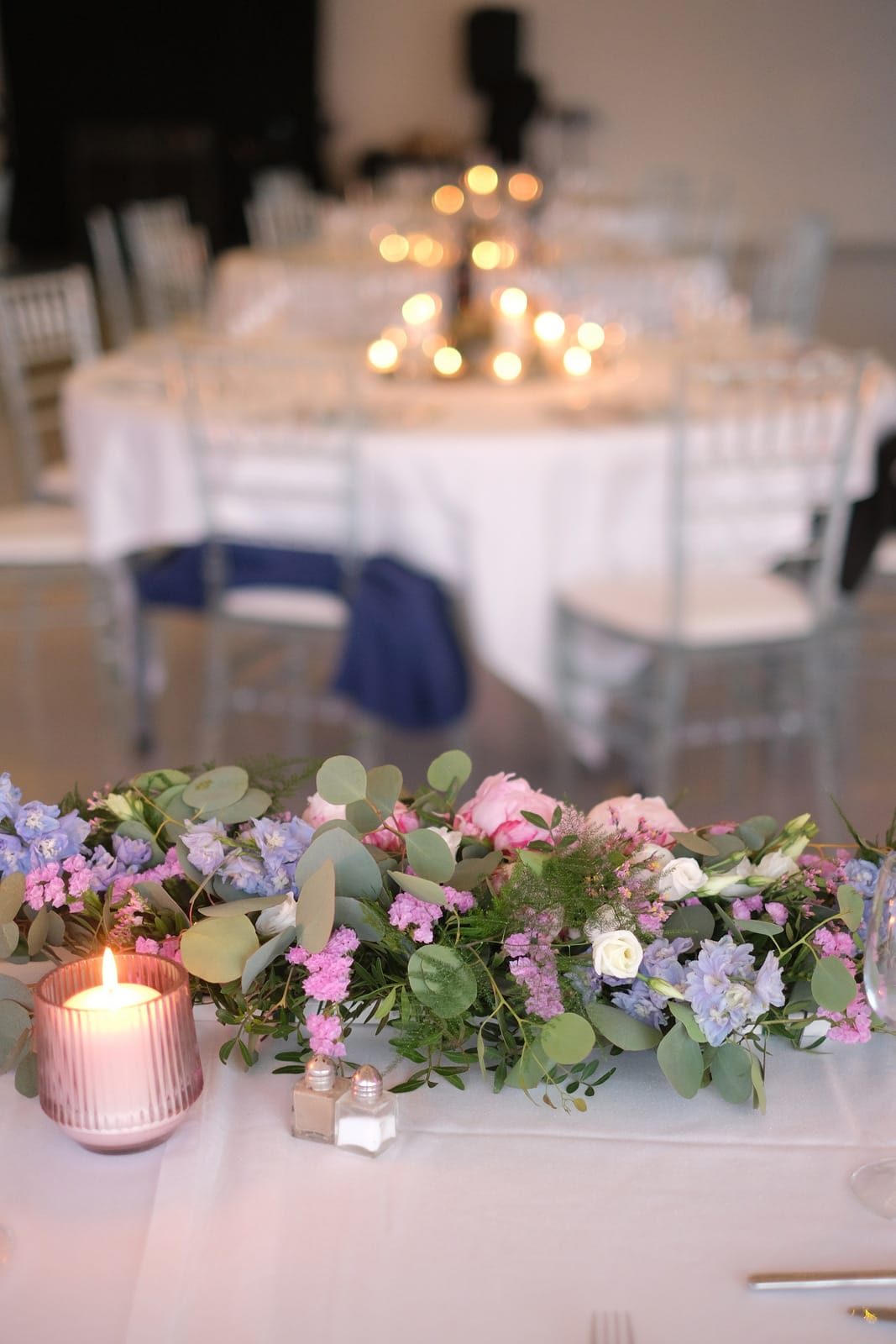 Grand photophore strié rose