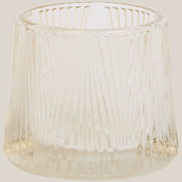 Photophore verre strié